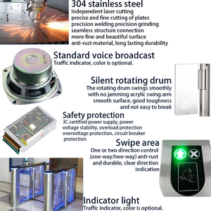 Tourniquet personnalisable Mingxu, portail de sécurité intégré avec détecteur de métaux, scanner de sacs et contrôle d'accès, barrière pivotante - Product Image 5