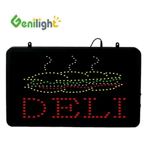 Genilight kapalı 22*13 inç DC12V yeni tasarım DELI LED akrilik işareti, LED açık yazısı, LED Deli taze iş açık işareti