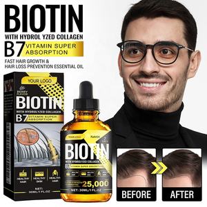 OEM Biotine 25000mcg avec collagène et <span class=keywords><strong>vitamine</strong></span> E en gouttes liquides pour soutenir la santé des cheveux, de la peau et des ongles - Product Image 2