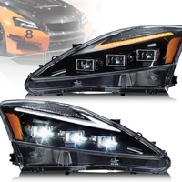 Phares LED pour Lexus IS250 IS350 ISF IS 220d 2006-2012, ISF 2008-2014 avec animation de démarrage DRL bleue et clignotants séquentiels