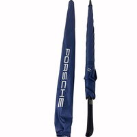 Parapluie de golf droit personnalisé de 27 pouces, coupe-vent et imperméable, avec logo imprimé, revêtement UV noir - Offre des fabricants