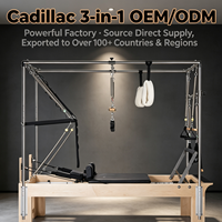 Station Combinée Professionnelle 3-en-1 en Bois de Chêne pour Pilates Reformer Cadillac, Équipement Commercial de Studio Yoga et Table Trapèze