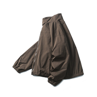 Nouvelle arrivée flanelle à carreaux et nylon veste réversible hommes pleine fermeture éclair col montant entraîneur veste réversible