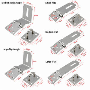 Loquet de sécurité robuste en acier inoxydable 304 avec fermoir et anse pour armoire, penderie et porte coulissante - Product Image 4