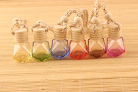 Diffuseur de parfum pour voiture rose, bouteilles vides suspendues, aromathérapie, rechargeable, diffuseur d'huile, flacon de parfum, pendentif pour véhicule