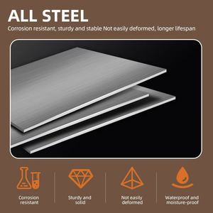 Armario de Acero con Puerta Corredera, Mueble de Dormitorio, Guardarropa Metálico con Barra para Colgar, para Uso Doméstico, Armario de Acero para Taller - Product Image 6