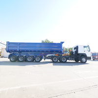 Haute qualité 4 essieux arrière benne Semi remorque 60-80 tonnes 40 mètres cubes Cargo camion à benne basculante remorque à vendre