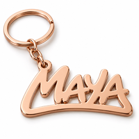 Porte-clés personnalisé avec nom en écriture cursive, logo personnalisable, cadeau promotionnel d'entreprise, fournisseur en gros, fabricant de porte-clés