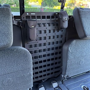 Tactical Car Seat <b>Back</b> Storage Rack MOLLE Grid Panel Outdoor Vehicle Organizer ABS Material Universal Fit - Product Image 4