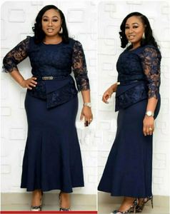 Faux costumes 2 pièces de style africain, robe de maman de grande taille pour femme de bureau - Product Image 3