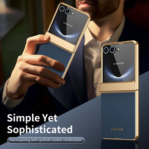 Funda para <span class=keywords><strong>Samsung</strong></span> <span class=keywords><strong>Galaxy</strong></span> <span class=keywords><strong>Z</strong></span> <span class=keywords><strong>Flip</strong></span> 3/4/5/6/7, Material de Cuero PU para Pantalla Plegable, Venta al por Mayor, Personalizable, Gran Venta - Product Image 3
