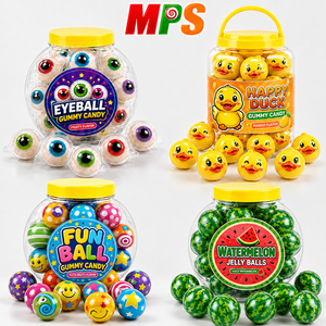 Caramelle Morbide a Forma di Occhio, Gusto Fruttato, Senza Zucchero, Confezione Grande, Colori Assortiti - Product Image 2