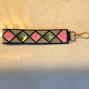 Handmade Colorful Bead Keychain Fashion <b>Key</b> <b>Ring</b> Decorative Bag Charm <b>Accessory</b> Gift for Daily Carry - Product Image 3