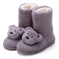 Usine confortable doux hiver maison chaud moelleux hiver intérieur en peluche coton pantoufles bottes pour les femmes