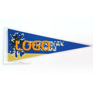 Custom Design Sublimation Logo Printing Personal School Event Sports Felt Pennant Flag Anti-Wrinkle Portable Triangle Shape for
