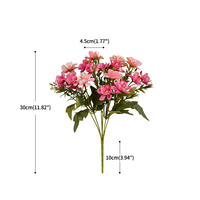 4 buah buket bunga kecil dekorasi pernikahan sutra bunga Sakura Oriental artifisial untuk dekorasi pesta pernikahan ulang tahun