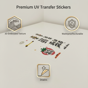 Autocollants créatifs à thème de jeu de mots amusants, autocollants 3D en relief orange pour réaliser des souhaits, imperméables, texte inspirant de grande valeur - Product Image 2