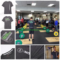 T-shirt pour hommes Slim Fit Sport Gym Fitness T-shirts à séchage rapide Impression personnalisée Faites votre marque en gros