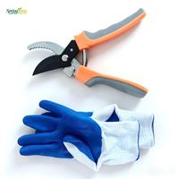 Sécateur robuste pour arbres fruitiers, ciseaux de jardinage pour fleurs, outil de coupe de branches avec poignée antidérapante, ensemble de gants, fabriqué en Chine