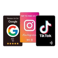 Kartu Bisnis Pembayaran RFID Mini Tag Cetak Sesuai Pesanan dengan NFC untuk Ulasan Terima Kasih Instagram & TikTok