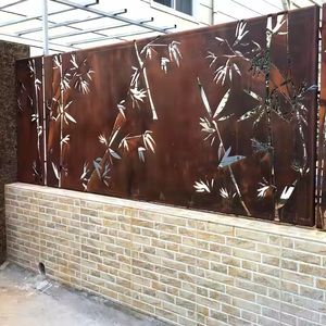 Customized Art Deco Metal <b>Screen</b> Corten Steel Gates and Fence <b>Panels</b> for Backyard - Product Image 6