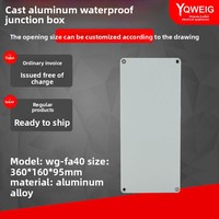 Boîtier de jonction en aluminium moulé thermolaqué FA40 360x160x95mm pour extérieur avec joint de câble Chine continentale