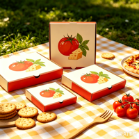 Cajas de Pizza Rojas y Blancas con Logotipo Personalizado al por Mayor, Laminadas Mate, con Relieve, Portátiles, Resistentes al Aceite, Apilables y Ecológicas