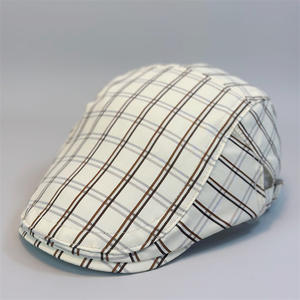 Boina Juvenil Literaria, Primavera-Otoño, Nueva, Estilo Británico, a Cuadros, Informal, con Visera, Gorra <span class=keywords><strong>de</strong></span> Artista, Apta para Estilo Universitario y Urbano - Product Image 1
