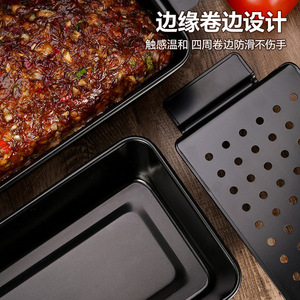 Perforated Double Ear Toast Mold Rectangle Non Stick Baking Tray For Bread Cake Oven Use Grey - Product Image 4