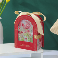 Nouvelle boîte à dragées demi-lune Monet Garden pour mariage, cadeau pour demoiselle d'honneur, écologique, réutilisable, avec poignée, vente en gros