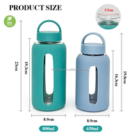 Nouveauté : Tasse de voyage Wecan en verre borosilicate haute résistance, personnalisable avec logo et couleur, avec poignée, couvercle et manchon en silicone pour le camping et la randonnée