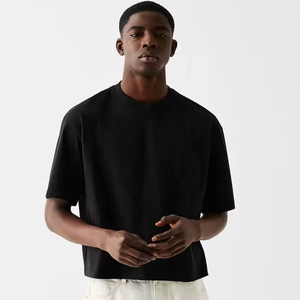 เสื้อยืดคอกลมทรงบ็อกซี่ พิมพ์โลโก้ตามสั่ง ผ้าฝ้าย 100% 260gsm ไหล่ตก ทรงโอเวอร์ไซส์ สไตล์สตรีทแวร์ สำหรับผู้ชาย - Product Image 1