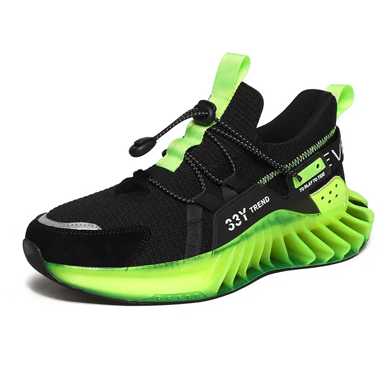 Mannen Loopschoenen Slip Op Blade Mesh Mode Sneakers Atletische Tennis Sport Schoenen