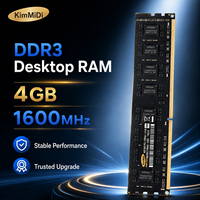 Module de mémoire RAM DDR3 4 Go 1600 MHz ECC/REG ECC Kim MiDi pour ordinateur de bureau PC3-12800 240PIN DIMM, mise à niveau stable du système informatique pour le jeu
