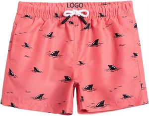 Pantaloncini da spiaggia Casual a vita media per ragazzi con chiusura a coulisse con Logo stampato pantaloncini da surf traspiranti stampa digitale - Product Image 1