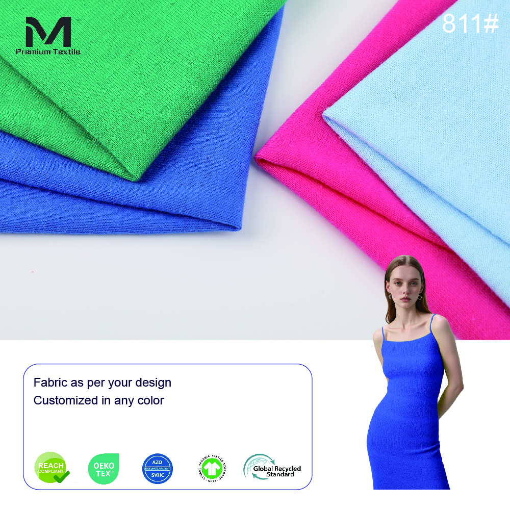Skin-Friendly Durable Cotton Fabric For Soft Sustainable Homewear And Stretch Lightweight Premium Luxurious 811#