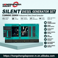 Generador Diésel Cummins Silencioso de 250 kVA 200 kW con Alternador Original Stamford Trifásico Insonorizado para Uso Industrial y de Respaldo de Energía, Certificado CE