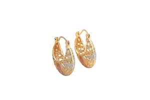 Pendientes de Mujer de Oro Laminado de 18k al por Mayor, Joyería de Moda Chapada en Oro de 18k con Zirconia, Pendientes de Mujer al por Mayor - Product Image 3