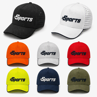 Casquette de baseball sportive personnalisée avec logo 3D en relief, respirante, perforée au laser, pour événements d'équipe, cadeau promotionnel, vente en gros