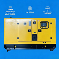 Genset Diesel Kedap Suara 20kW 25kVA dengan Mesin Weichai 60Hz 1800RPM, Genset Diesel Industri Senyap dengan ATS