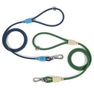 Customizable Color PVC Round Rope Leash Waterproof PVC Round Rope Leash with Durable Metal Buckle for Sale