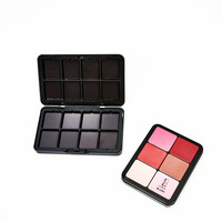 Haute qualité 12 & 16 couleurs fer blanc métal boîtes palette personnalisable Blush ombre à paupières Palette ombre boîte cadres en gros