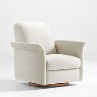 Chaise pivotante blanche pour salon chambre et salon chaise d'appoint pivotante baril fauteuils de salon