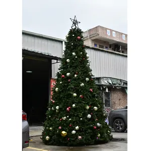 10 Fuß 20 Fuß 25 Fuß 30 Fuß anpassbar im Freien im Inneren gebraucht riesige LED-Beleuchtung künstlicher Weihnachtsbaum für Supermarkt Hotel