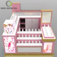Kiosques à parfum personnalisés pour centre commercial, comptoir d'exposition élégant en verre avec éclairage LED pour la présentation de parfums, kiosque à parfum pour centre commercial