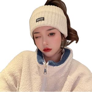 ربطات رأس رياضية محبوكة للخريف والشتاء متعددة الاستخدامات بلون سادة ربطة رأس بسيطة بحافة واسعة - Product Image 2