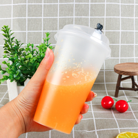Vente flash, prix bas, gobelet à bulles de thé transparent en PP rigide réutilisable de 24 oz