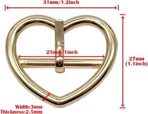 Pcs Inch Metal <b>Roller</b> Buckles Belts Hardware Pin Buckle Heart Shaped Metal <b>Roller</b> Buckles For Hardware Belt <b>Bags</b> Ring Hand DIY A - Product Image 2