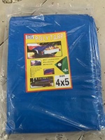 Million Tarpaulin Bleu Blanc Toile en HDPE, Tissu tissé uni léger enduit imperméable et bâche