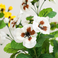 Plante artificielle de primula en pot, fleurs artificielles résistantes pour la décoration de balcon, jardin, cimetière, commémoration, Pâques, Saint-Valentin